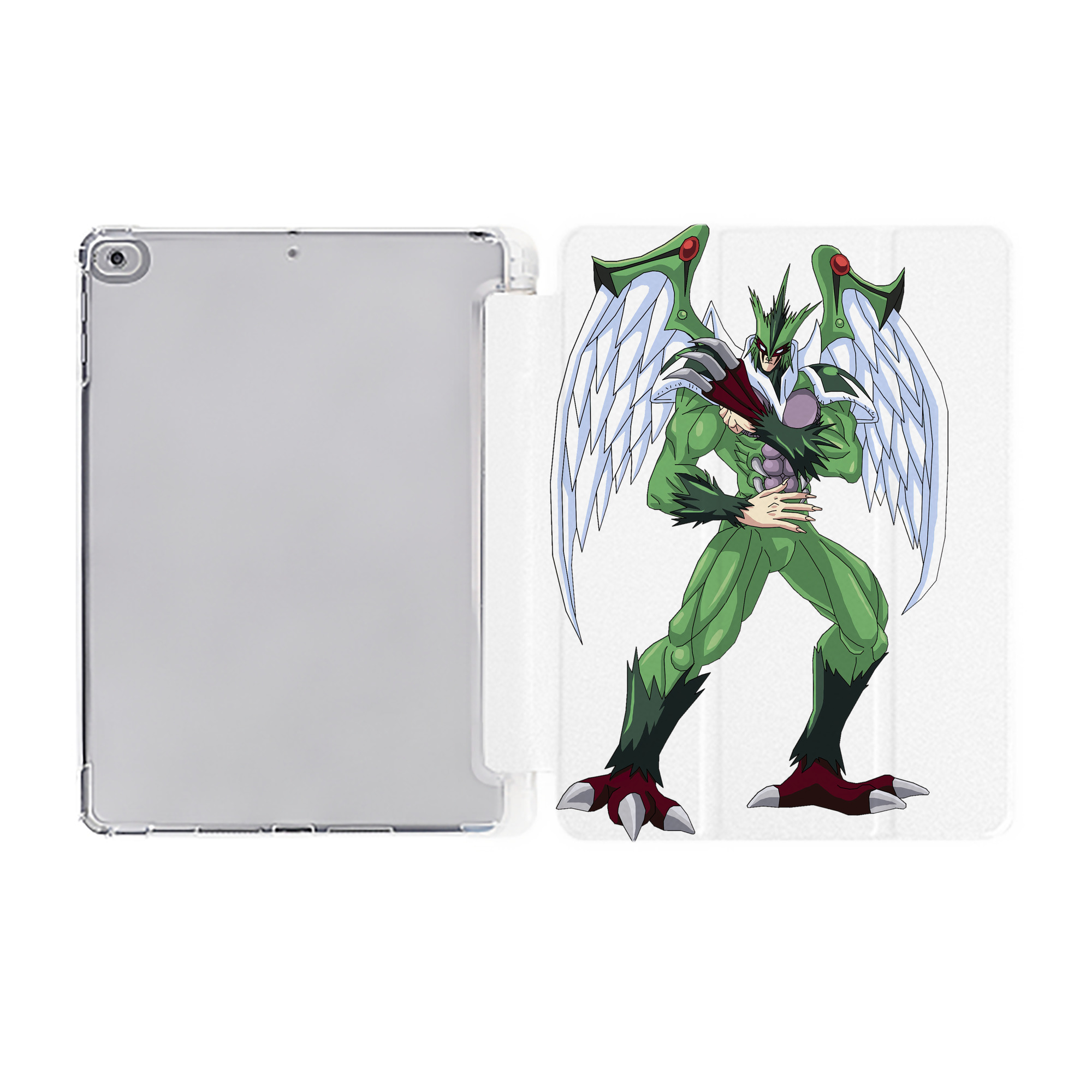 （画像用） 遊☆戯☆王 Yu-Gi-Oh! IPad ケース ペン収納付き 三つ折りスタンド PUレザー×シリコン 対応機種9.5/10.5/10.9インチ